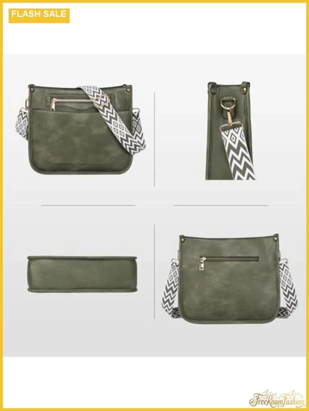 Vegan Leather Crossbody Hobo Bag 2pc Wallet Set Adjustable Strap